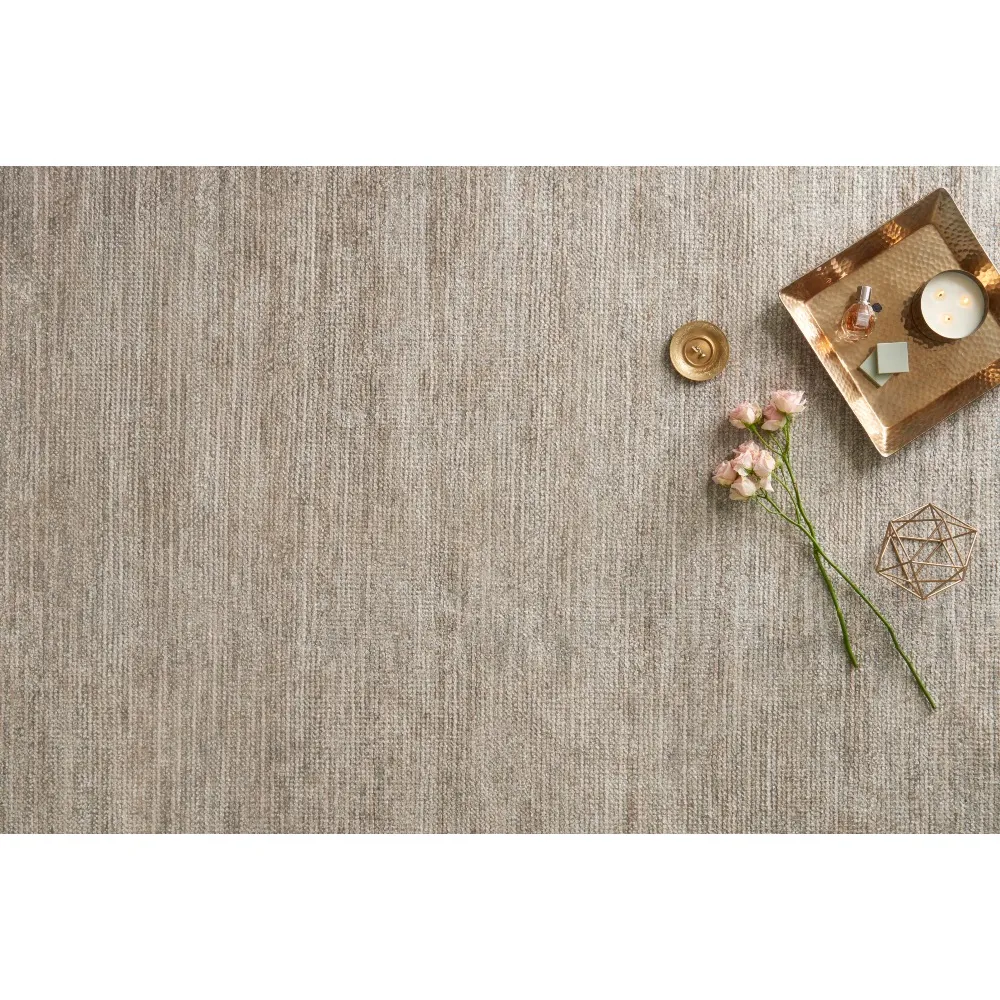 Blair Hand Knotted Rug - Taupe, Bamboo Silk