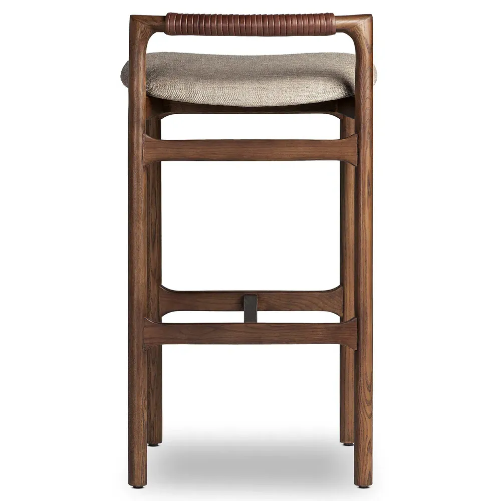 Blaise Bar Stool - Beige, Ash Wood