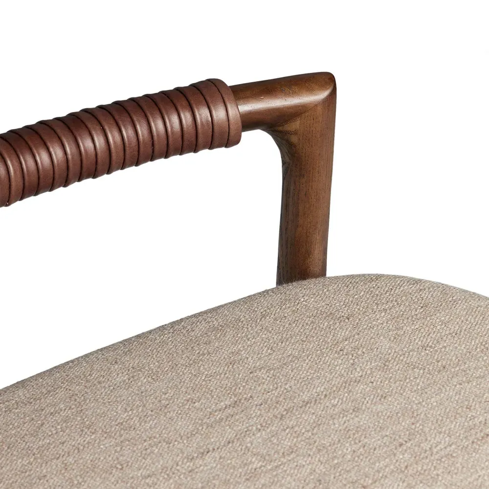 Blaise Bar Stool - Beige, Ash Wood