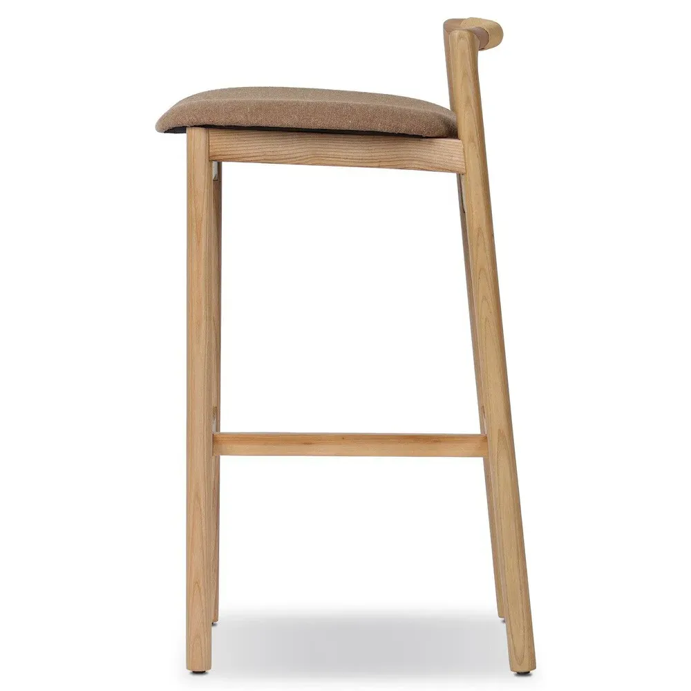 Blaise Bar Stool - Brown, Ash Wood