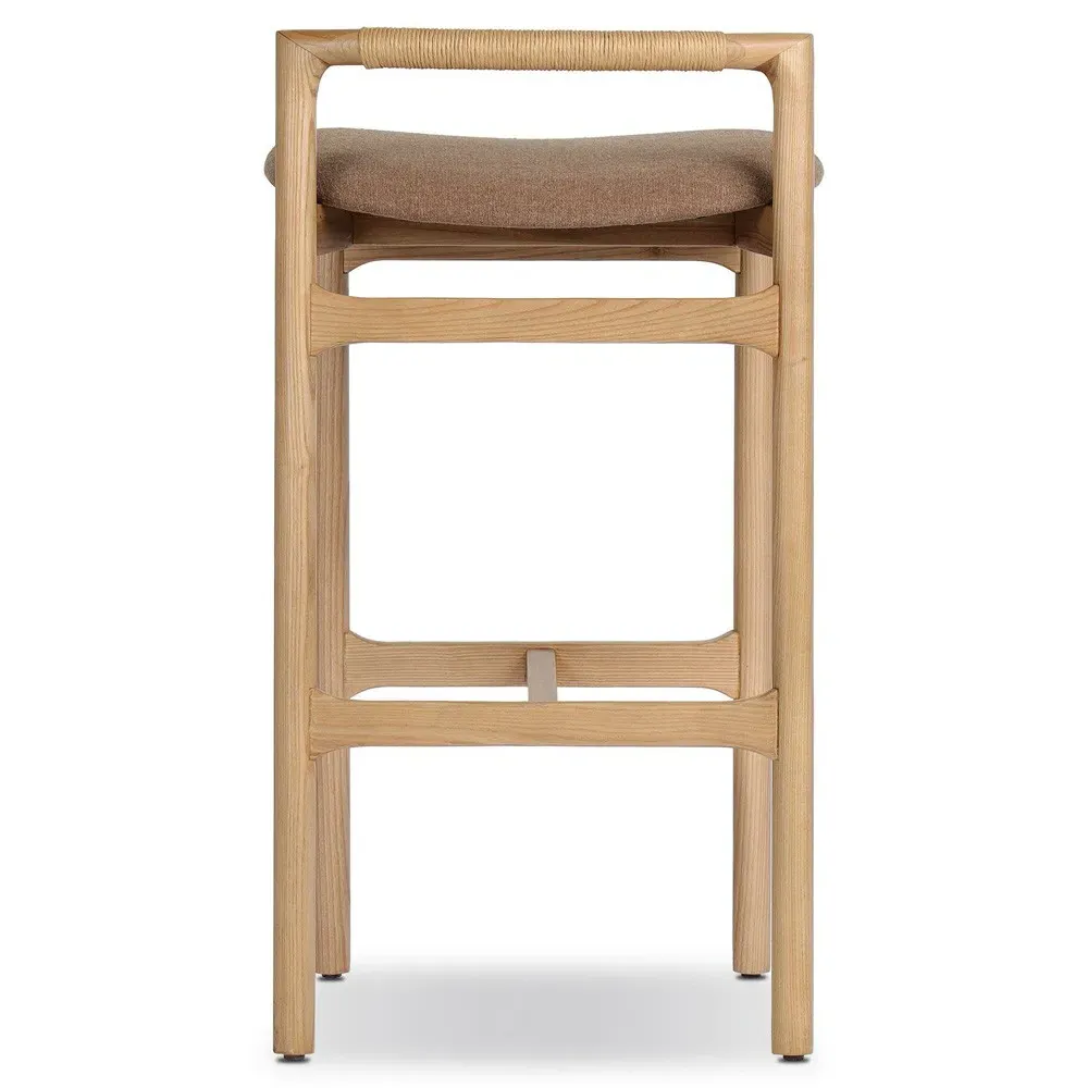 Blaise Bar Stool - Brown, Ash Wood