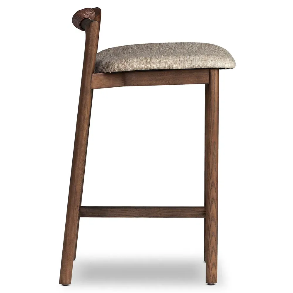 Blaise Counter Stool - Beige, Ash Wood