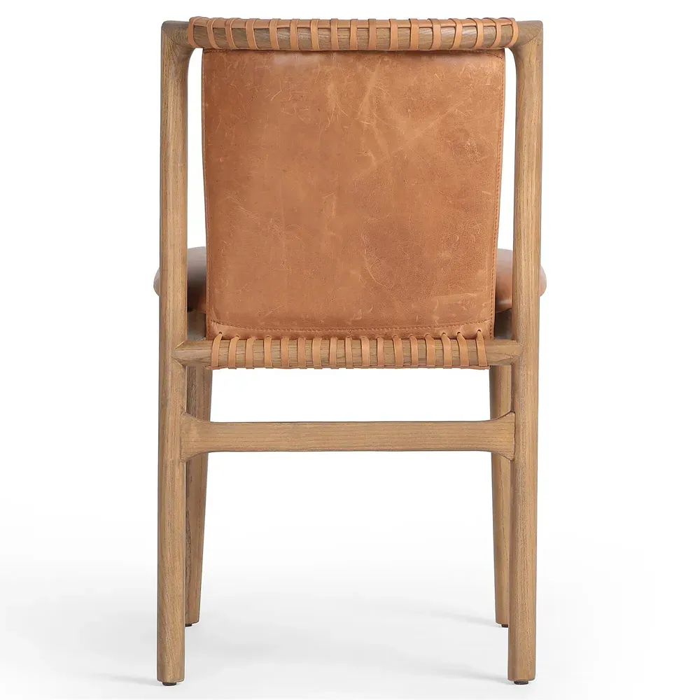 Blaise Dining Side Chair - Brown, Leather