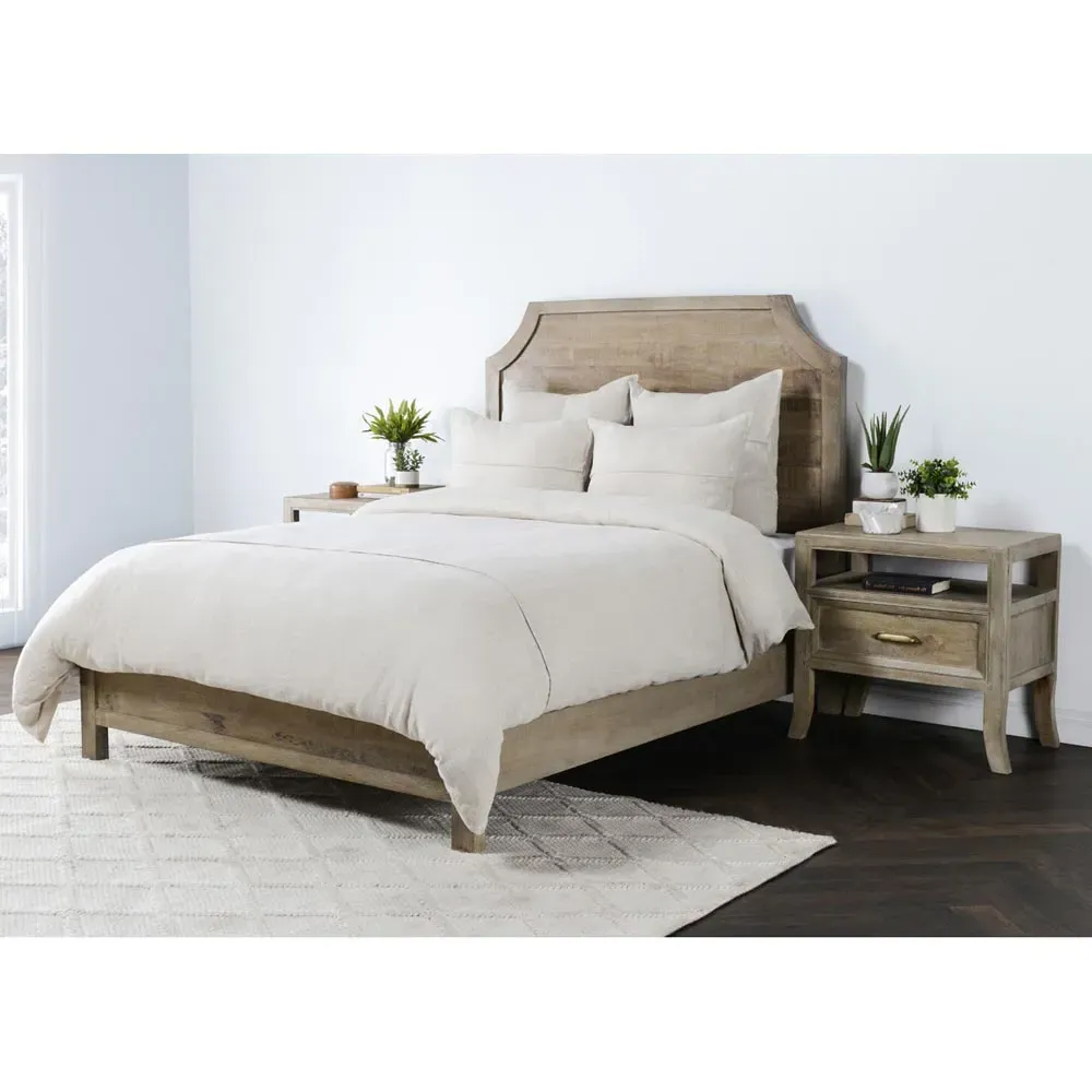 Blaise Queen Duvet Set - Beige, Linen