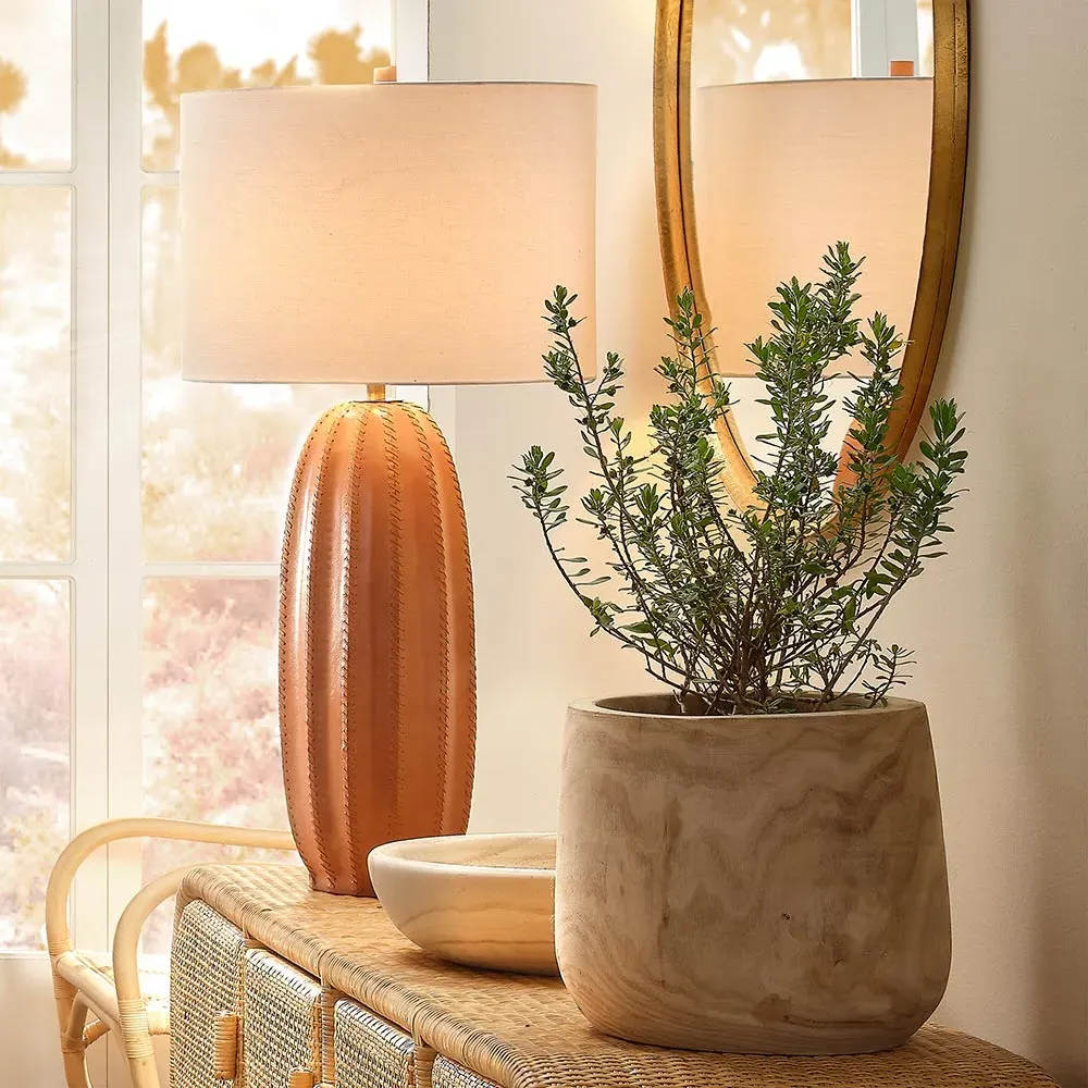 Blake Basin Vase - Brown, Wood