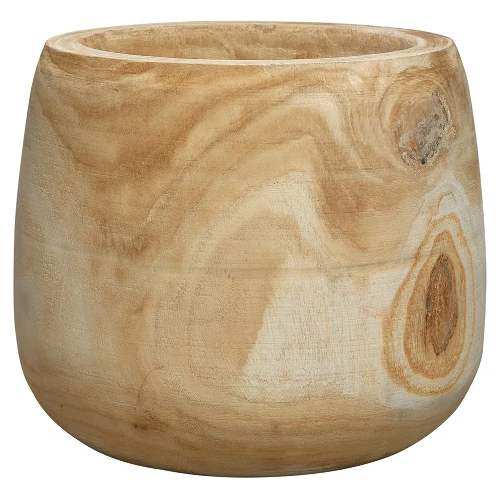 Blake Basin Vase - Brown, Wood image