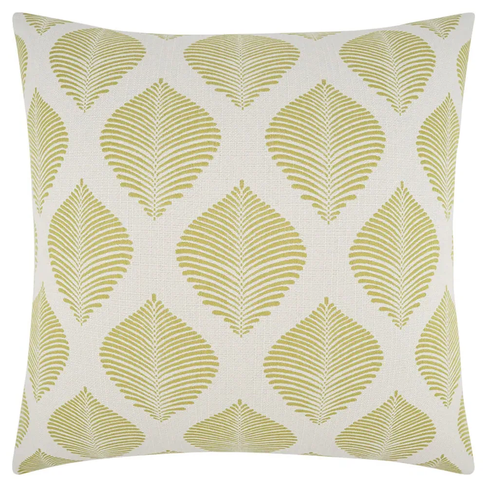 Blake Leaf Print Throw Pillow Indoor Outdoor - Light Green