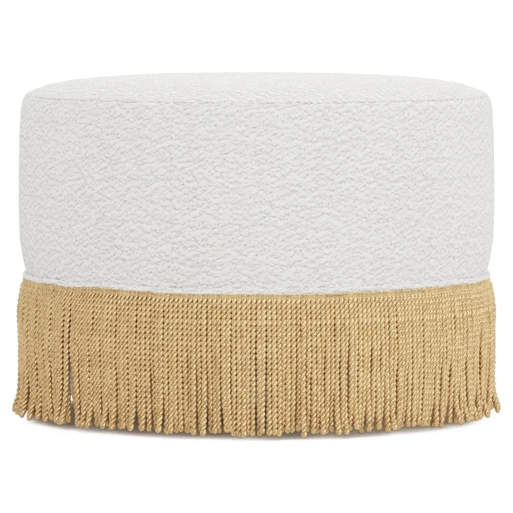 Blakely Performance Ottoman - White Lamb image