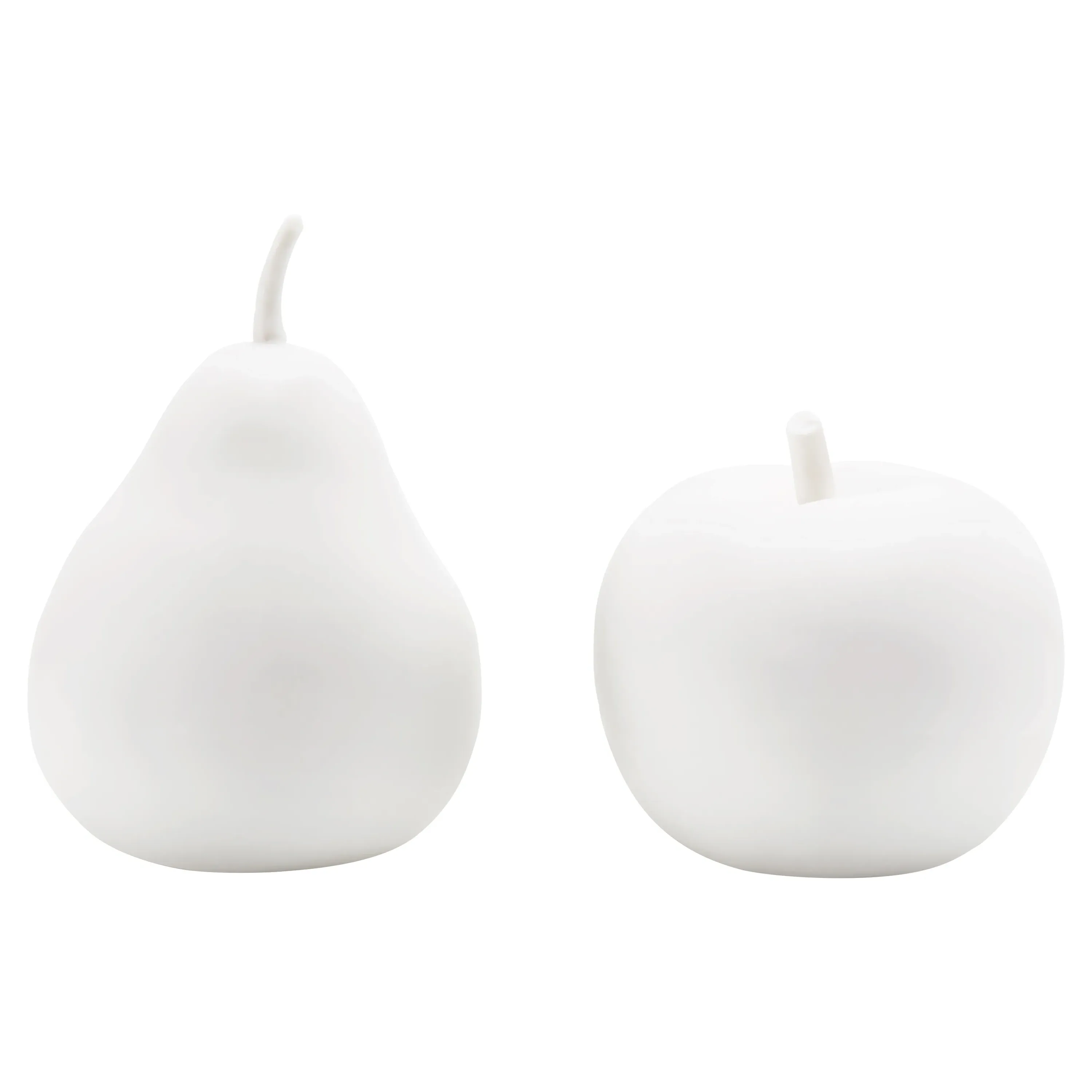 Blanc De Chine Apple And Pear Figurines - White, Porcelain image