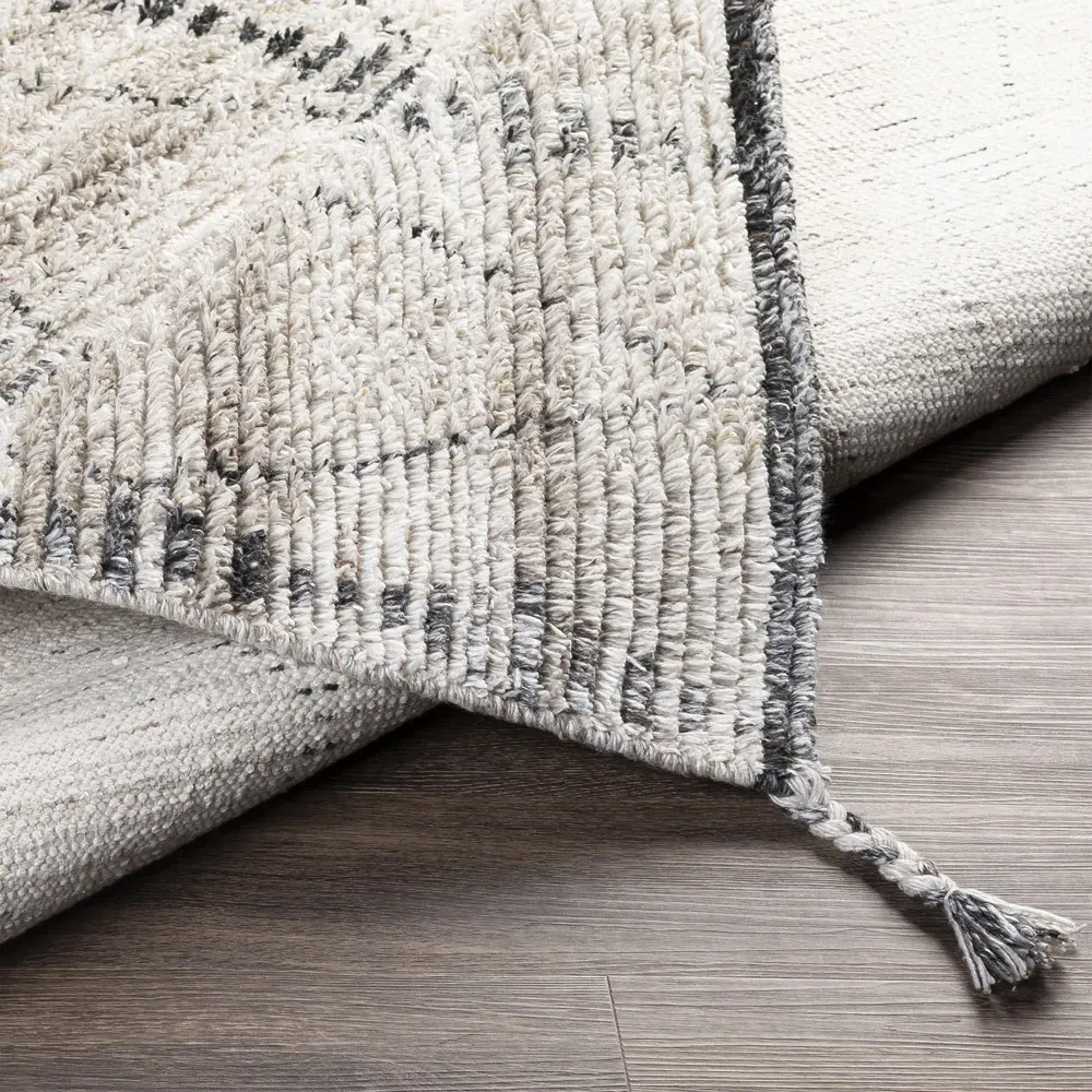 Blanca Diamond Shag Indoor Outdoor Hand Knotted Rug - Beige