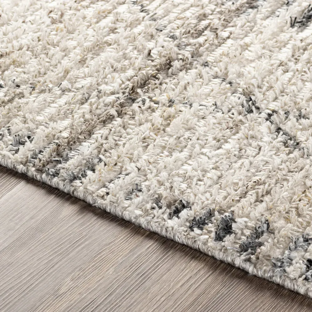 Blanca Diamond Shag Indoor Outdoor Hand Knotted Rug - Beige