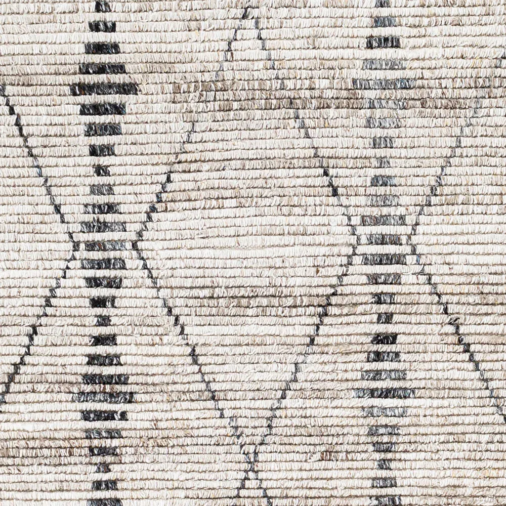 Blanca Diamond Shag Indoor Outdoor Hand Knotted Rug Sample - Beige