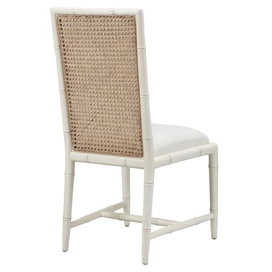 Blanca Woven Cane Dining Chair - Cream, Mahogany