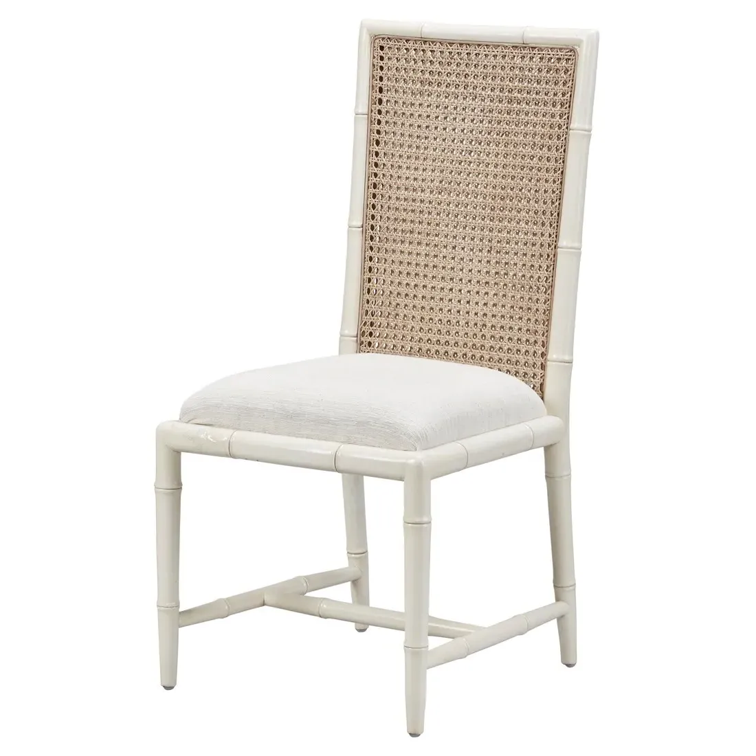 Blanca Woven Cane Dining Chair - Cream, Mahogany image