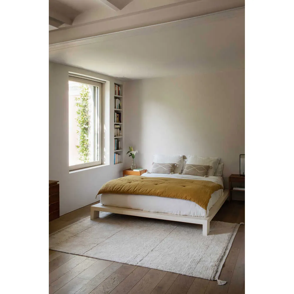 Bloom Washable Patterned Shag Rug - Natural, Cotton