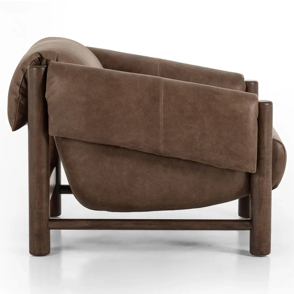 Boden Club Chair - Brown, Leather