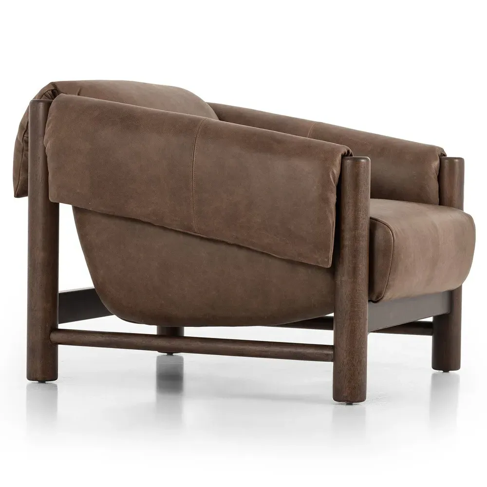 Boden Club Chair - Brown, Leather