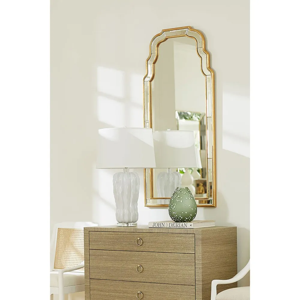 Boleyn Large Arched Wall Mirror - Gold, Metal