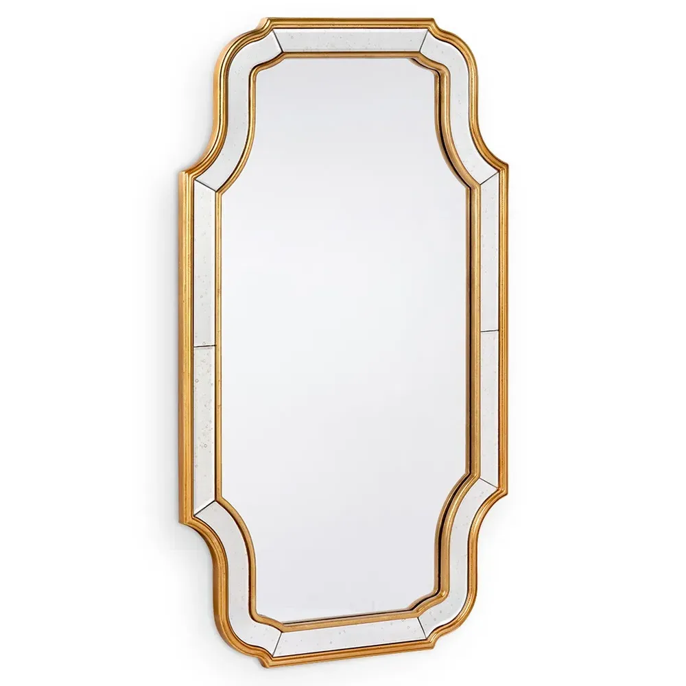 Boleyn Small Arched Wall Mirror - Gold, Metal