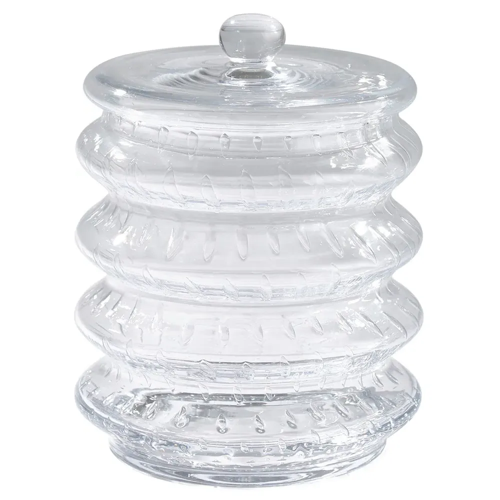 Bonnie Large Seeded Glass Canister - Clear