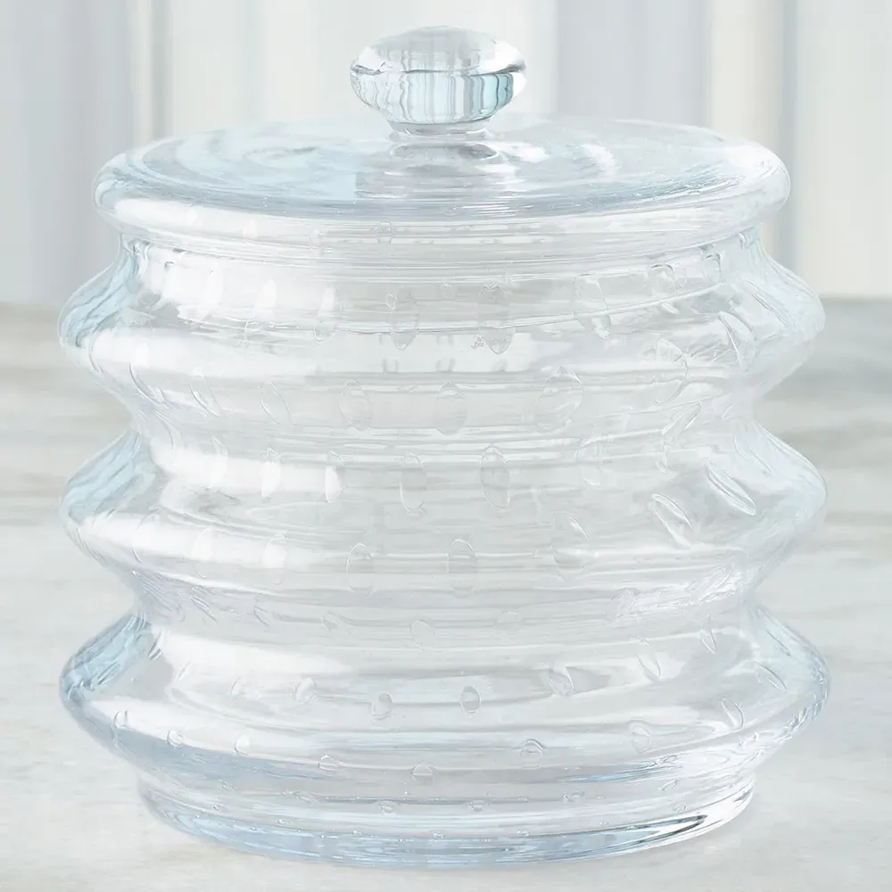 Bonnie Small Seeded Glass Canister - Clear