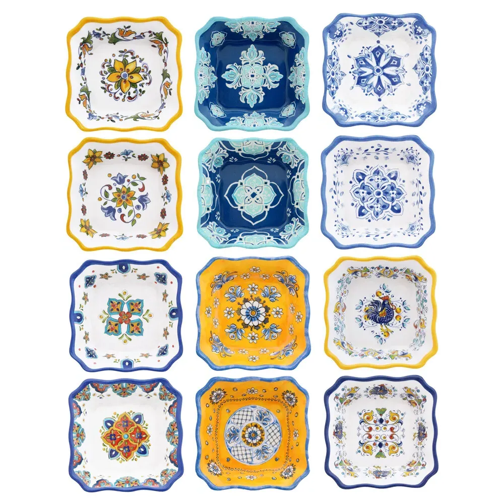 Bori Global Condiment Bowl Set - White, Melamine image