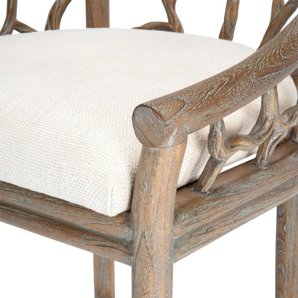 Bosco Counter Stool - White, Mahogany