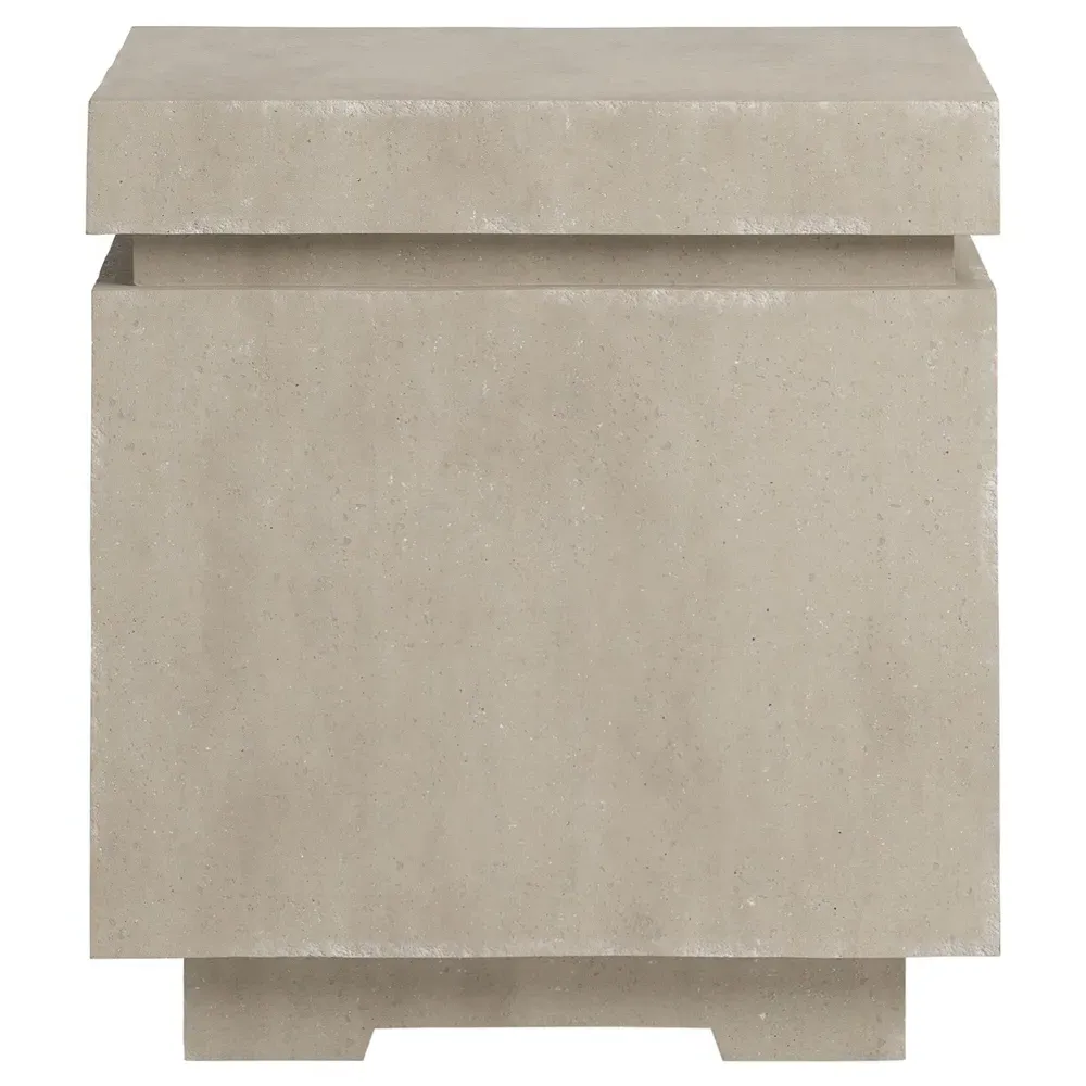 Bosco Square Propane Enclosure Side Table - Natural, Concrete image