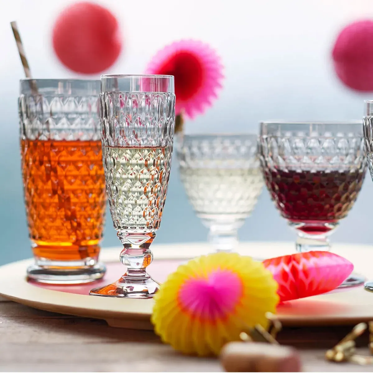 Boston Crystal Champagne Flute - Clear