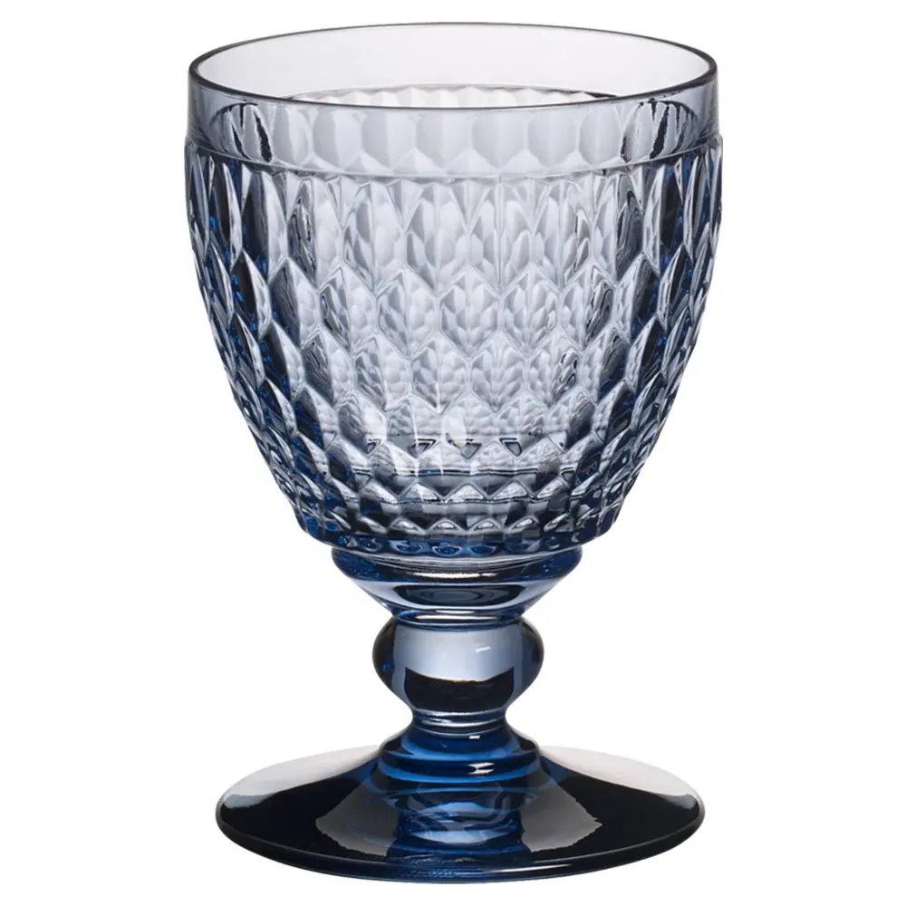 Boston Crystal Glass Goblet Set of 4 - Blue image