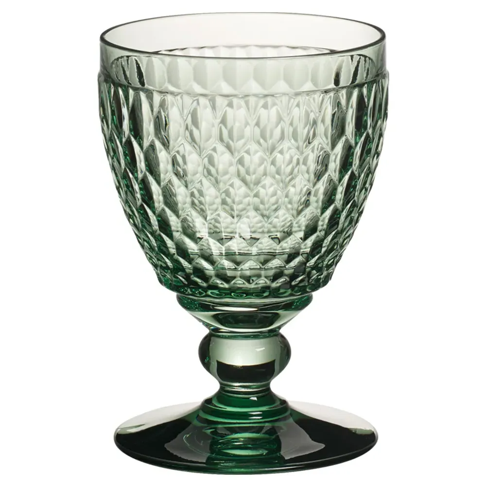 Boston Crystal Glass Goblet Set of 4 - Green image