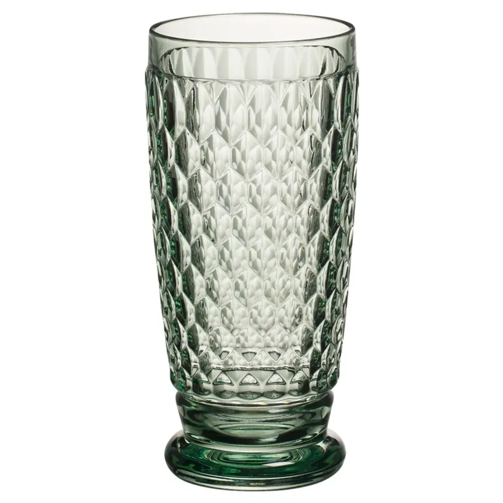 Boston Crystal Glass Highball Set of 4 - Green