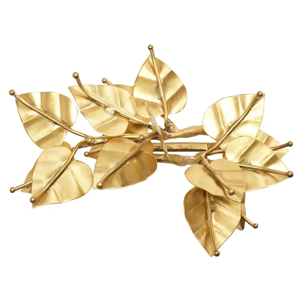 Bougainvillea Napkin Ring Set of 4 - Gold, Brass