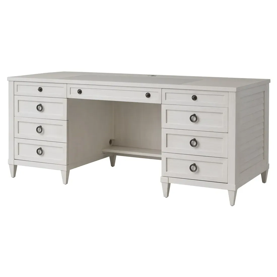 Bradenton Executive Desk - White, Mahogany image