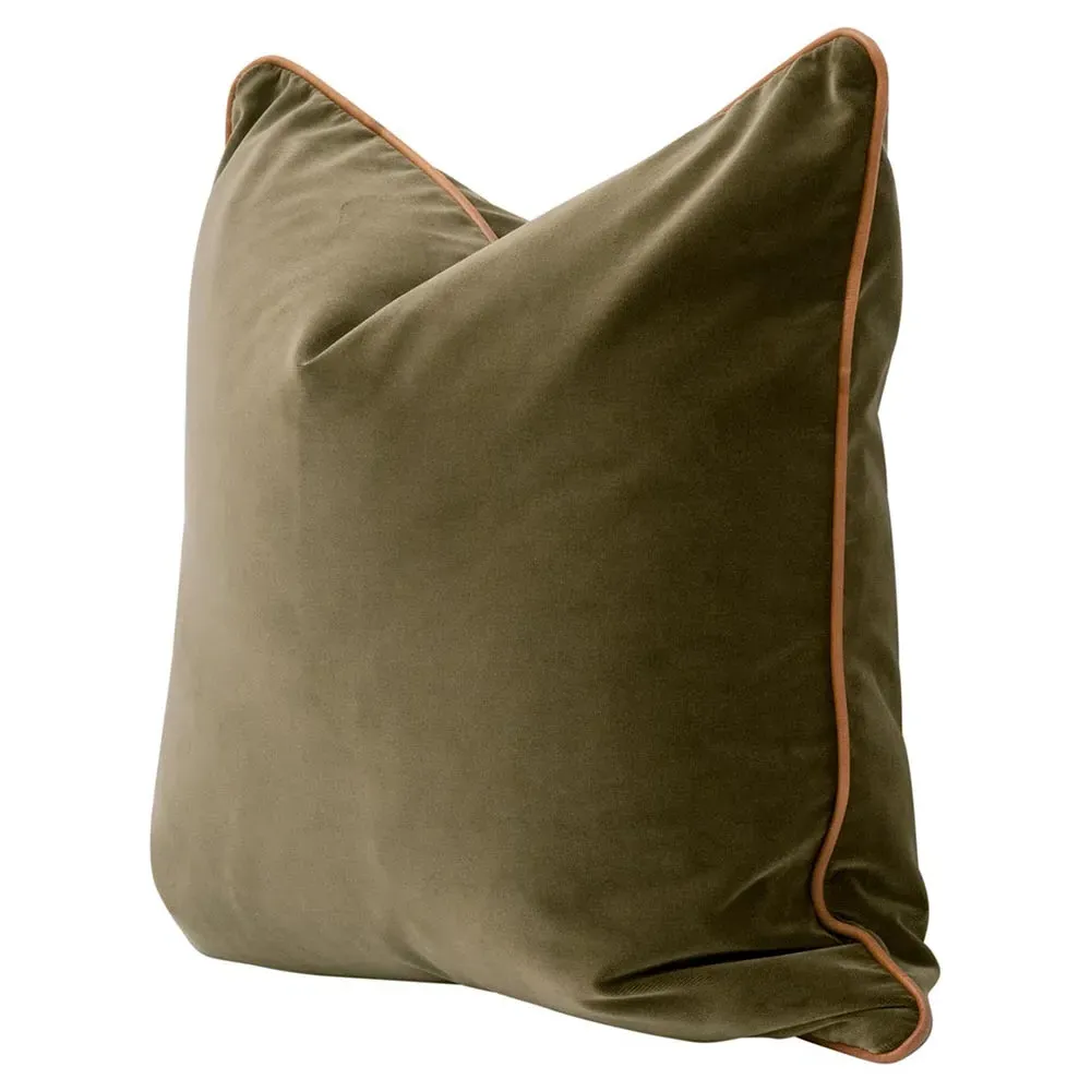 Bradley Throw Pillows Set of 2 - Olive, Velvet