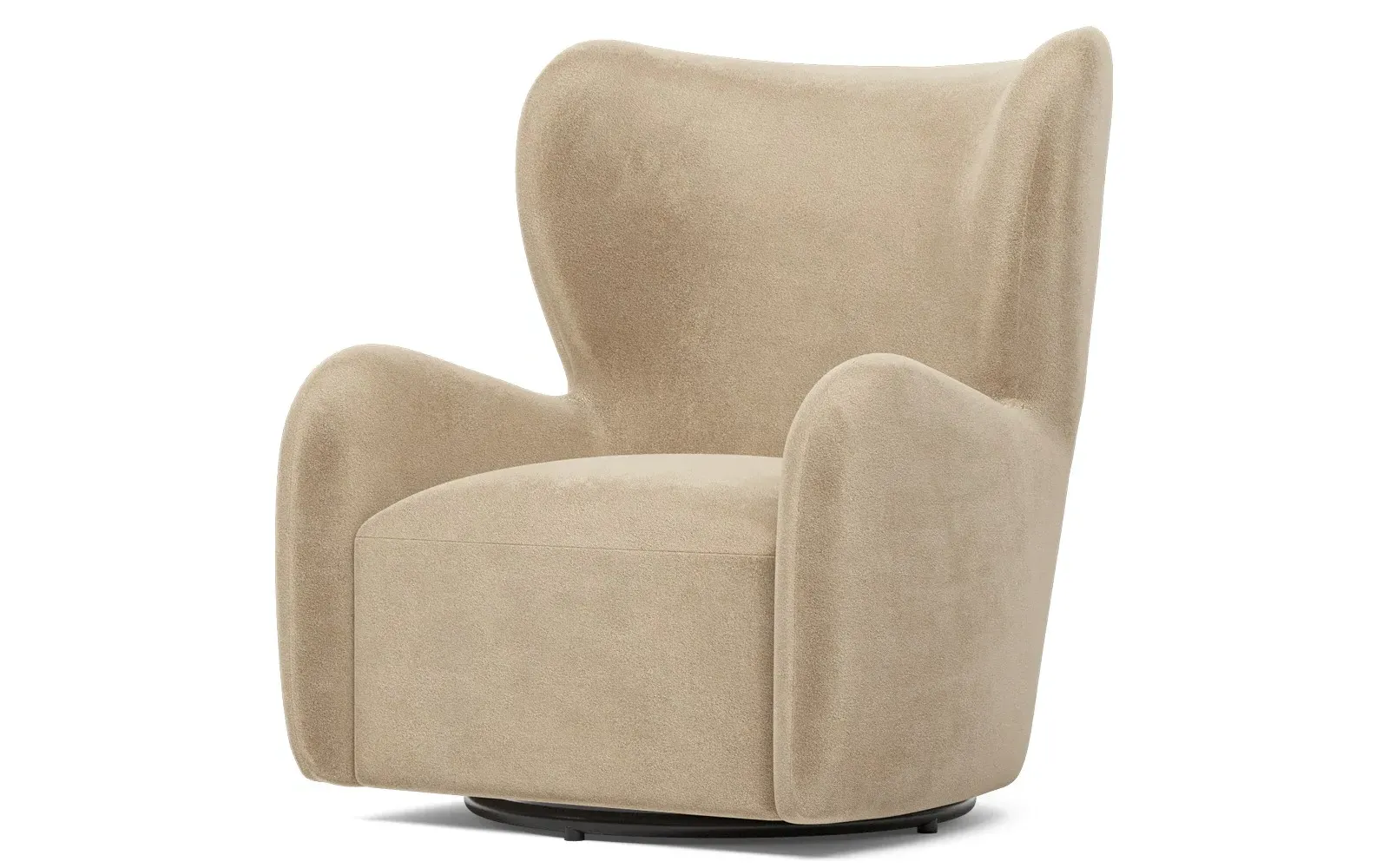 Bradlie Swivel Chair - Champagne, Velvet