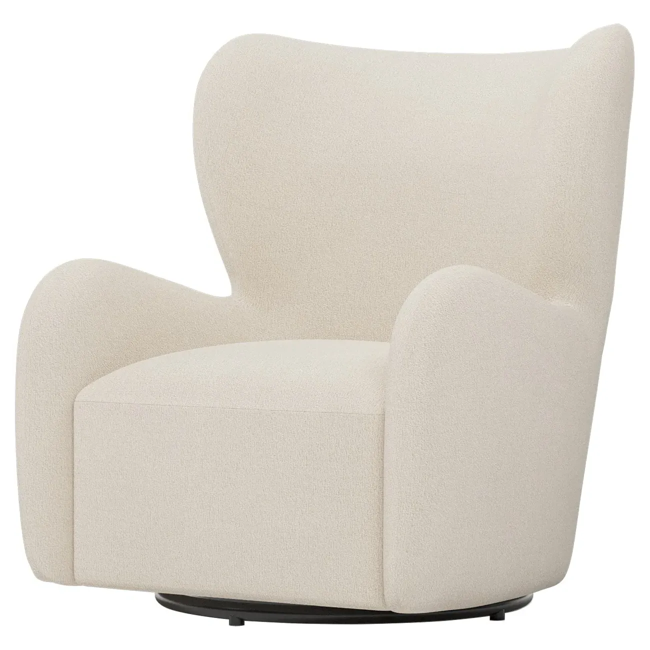 Bradlie Swivel Chair - Coconut Cream