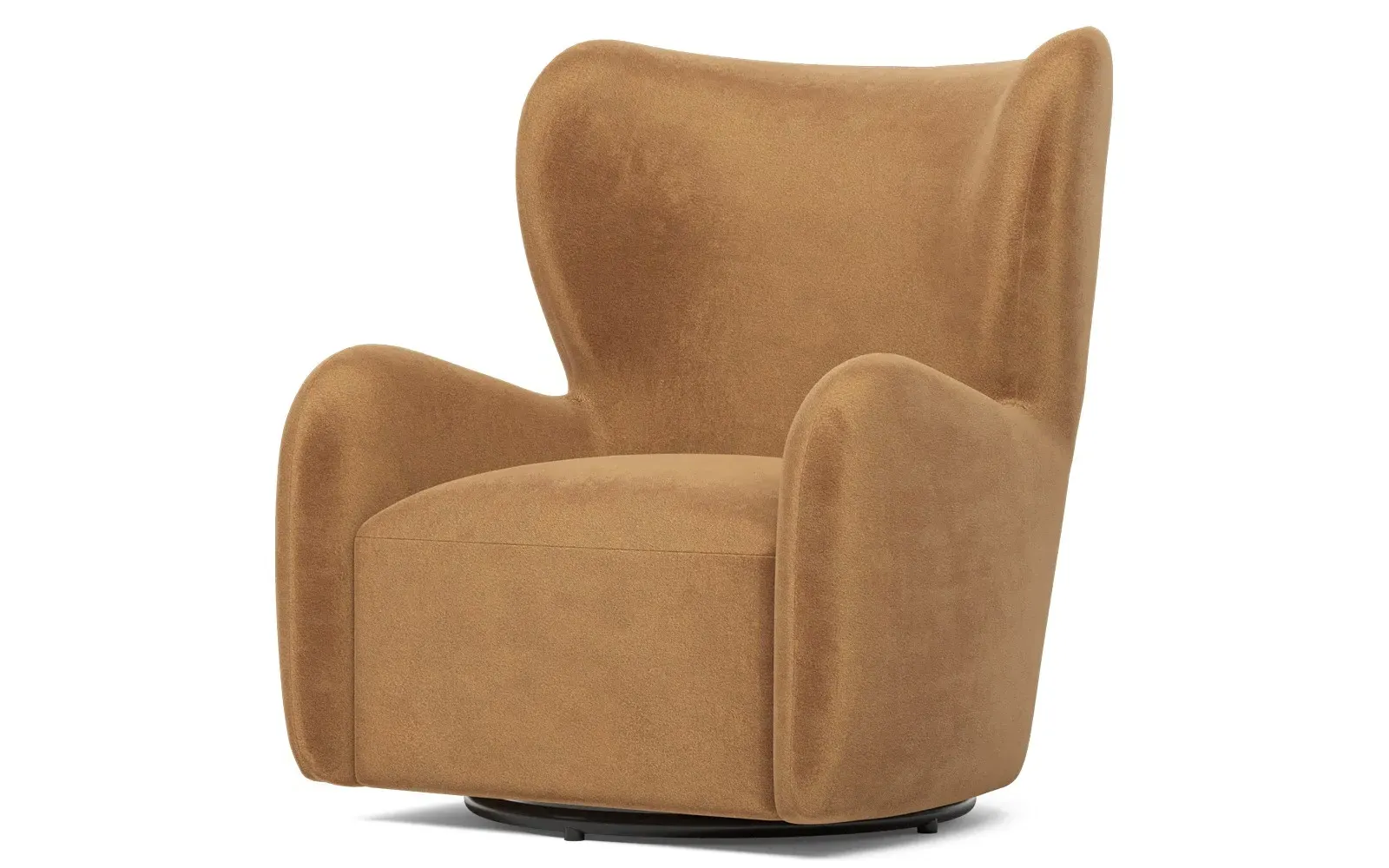 Bradlie Swivel Chair - Gingerbread, Velvet