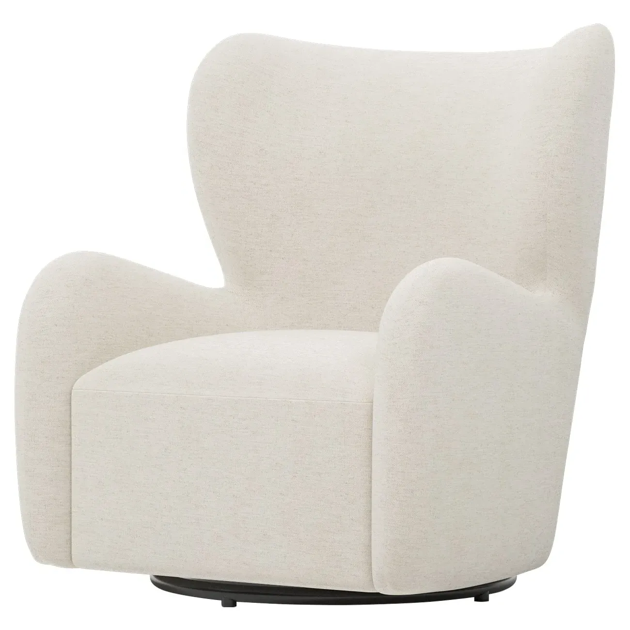 Bradlie Swivel Chair - Heathered Ivory