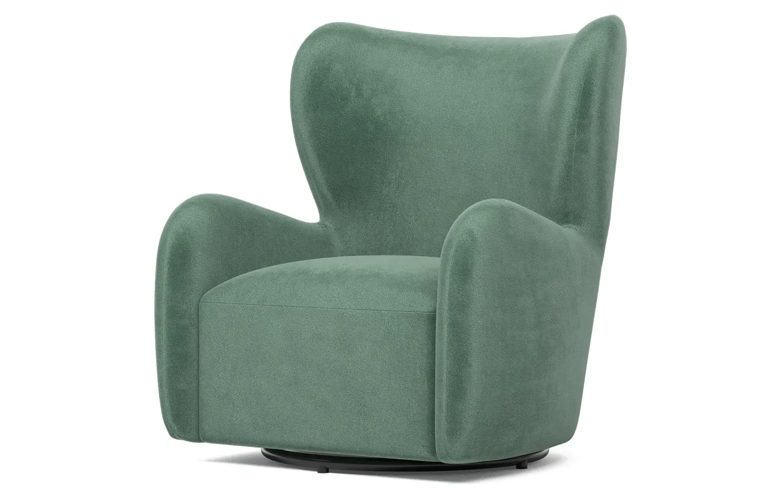 Bradlie Swivel Chair - Stone Pine, Velvet