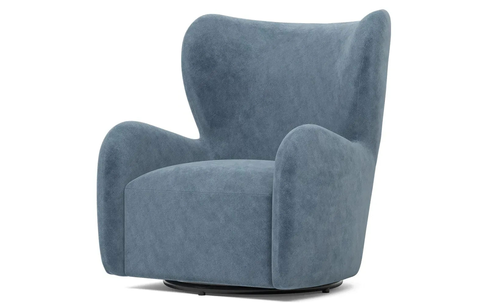 Bradlie Swivel Chair - Twilight Blue, Velvet