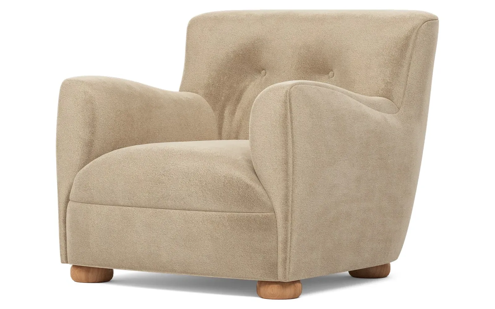 Braemar Chair - Champagne, Performance Velvet