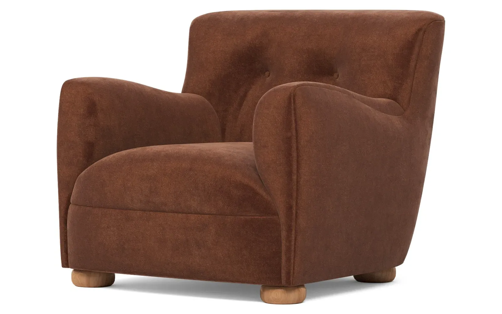 Braemar Chair - Chocolate Mousse, Performance Velvet