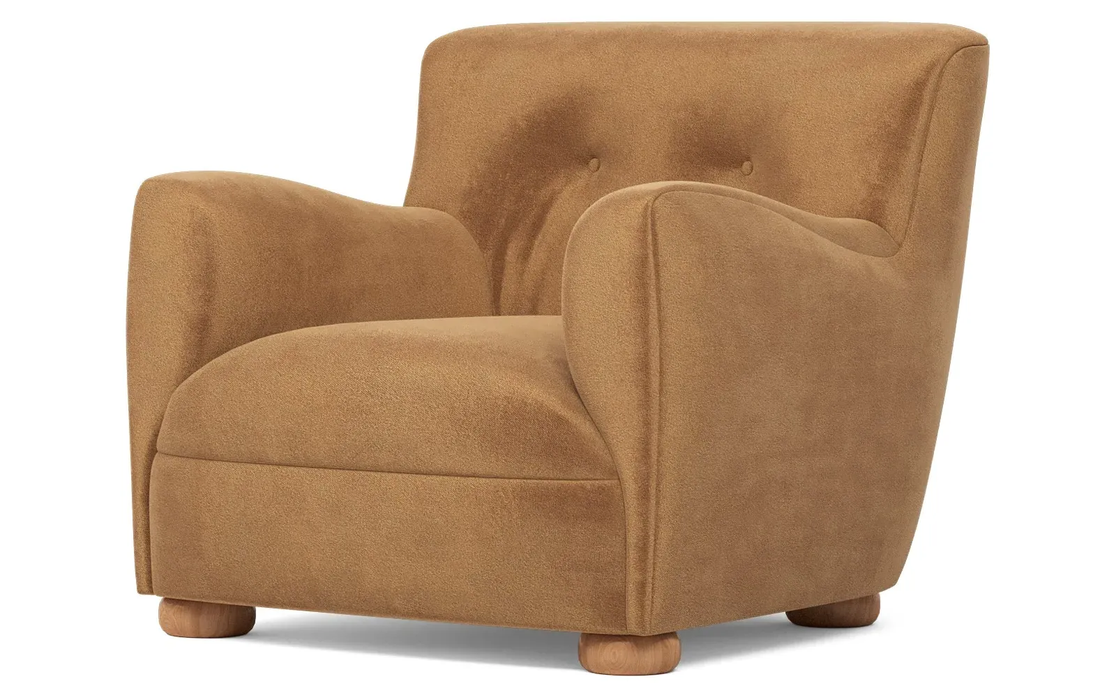Braemar Chair - Gingerbread, Performance Velvet