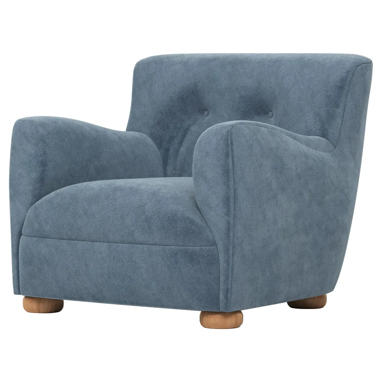 Braemar Chair - Twilight Blue, Performance Velvet