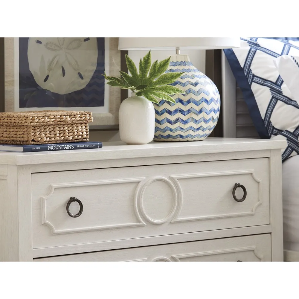 Brantley Bachelor Chest - White, Mahogany Veneer