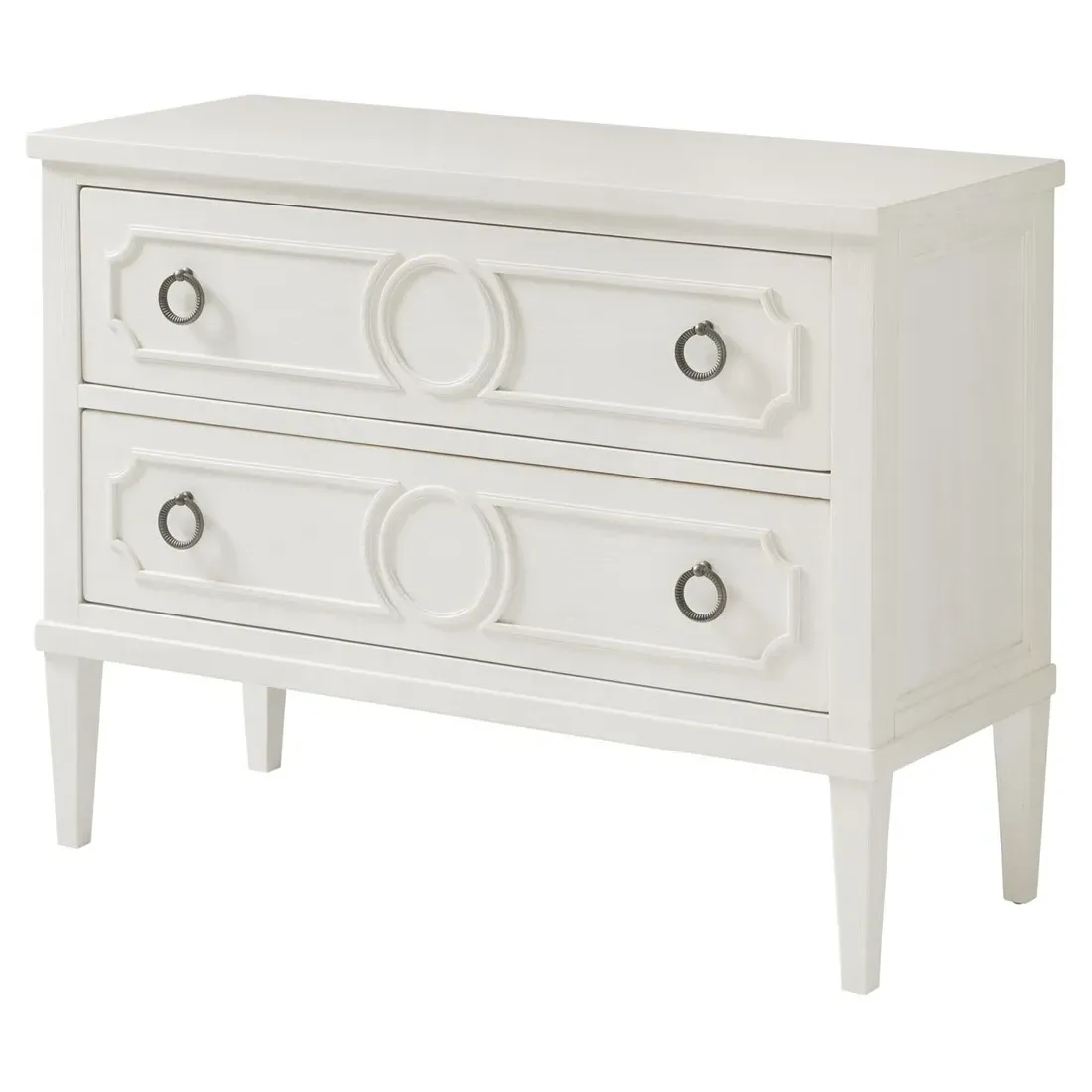 Brantley Bachelor Chest - White, Mahogany Veneer