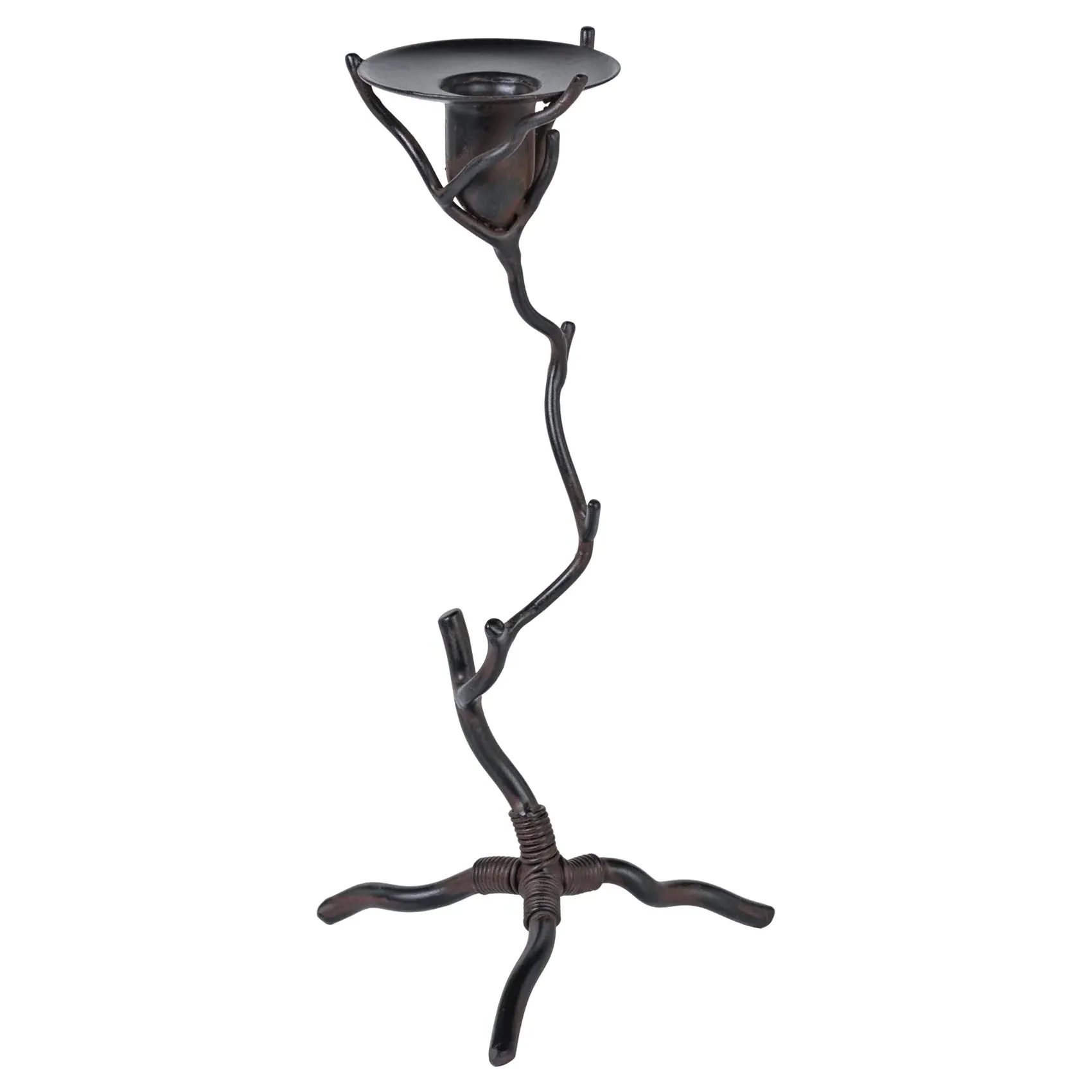 Bravien Medium Twig Candleholder - Bronze, Wrought Iron