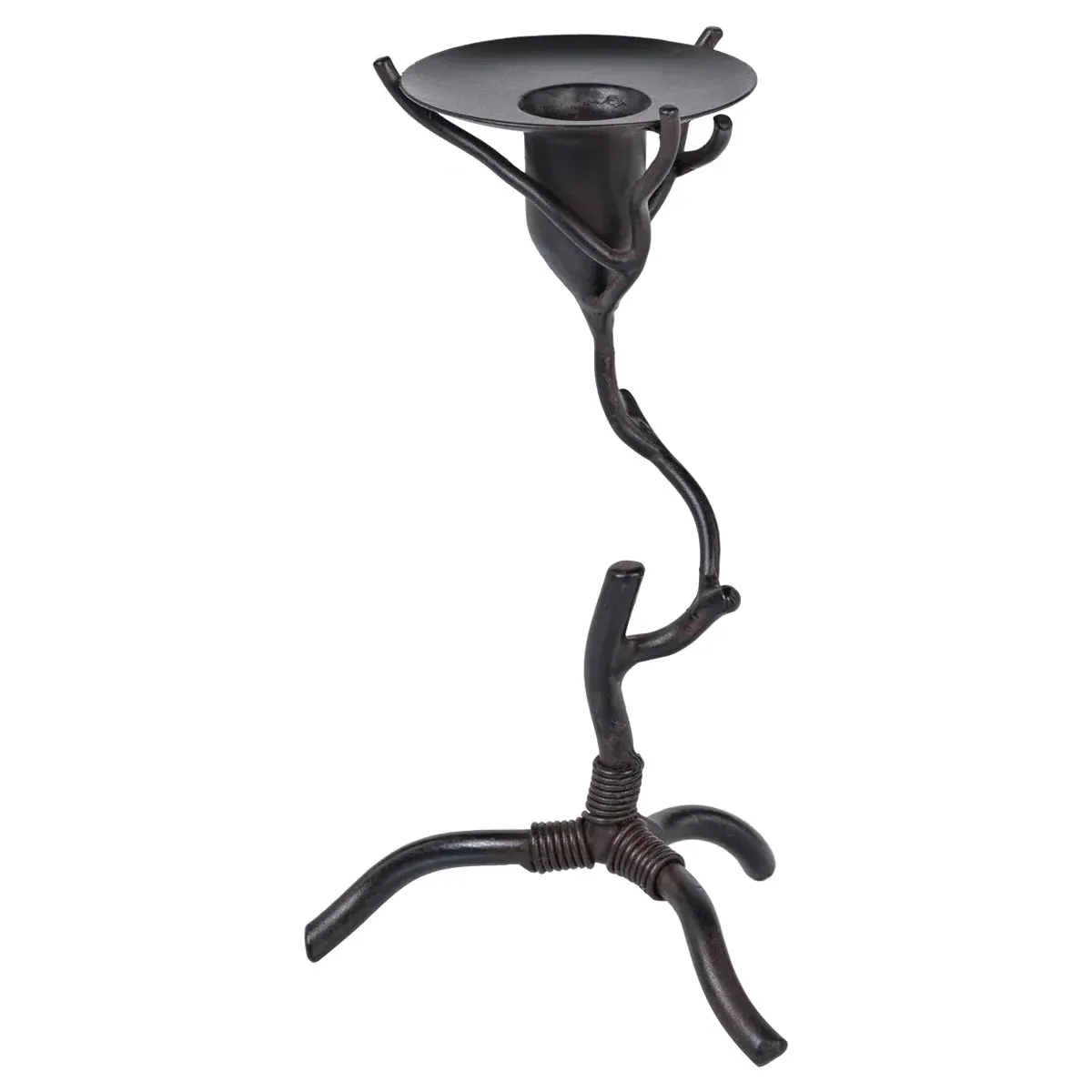 Bravien Short Twig Candleholder - Bronze, Wrought Iron image