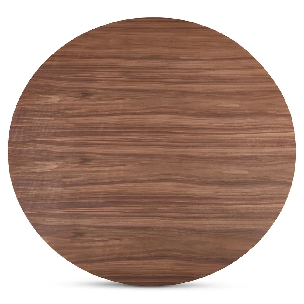 Braydon Large Round Dining Table - Dark Brown, Walnut